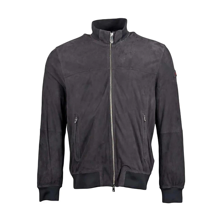 Blouson En Cuir - Bleu (PEU574399012407215)