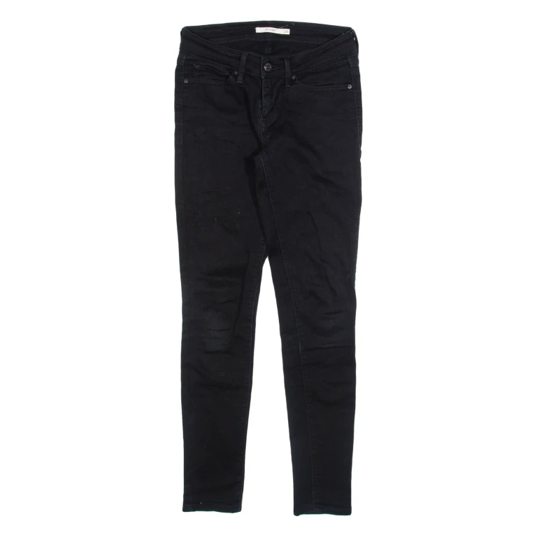 LEVI'S 711 Womens Jeans Black Slim Skinny W26 L27