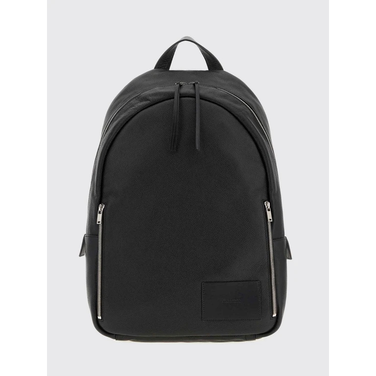 Calfskin Leather Backpack with Adjustable Straps and Embossed Logo (J26WA5P9303001)
