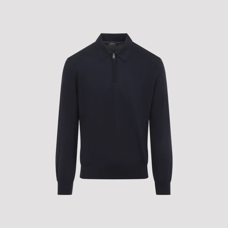 Brioni Long Sleeves Zip Polo