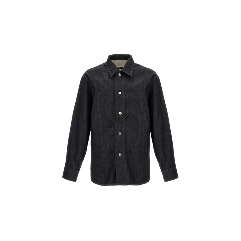 Blue Cotton Blouse - Men