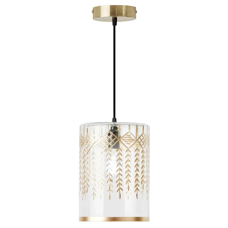 Hanging Pendant Lighting - Gold & Clear