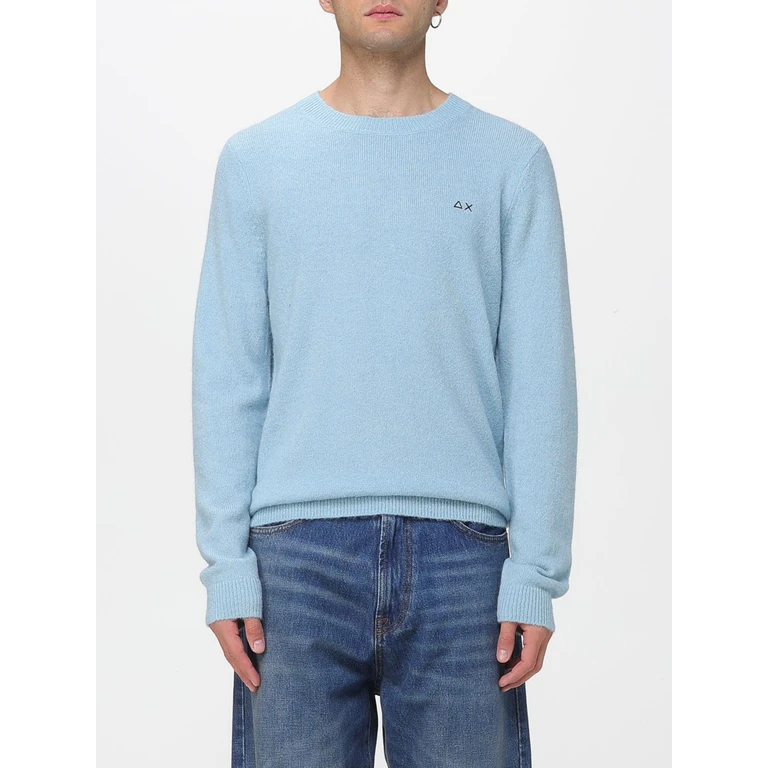 SUN68 Sweater Men color Gnawed Blue (K4511825)