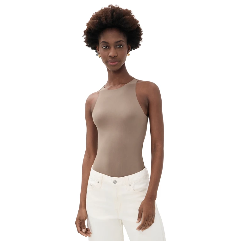 Commando Butter Crew Neck Tank Bodysuit Truffle XL