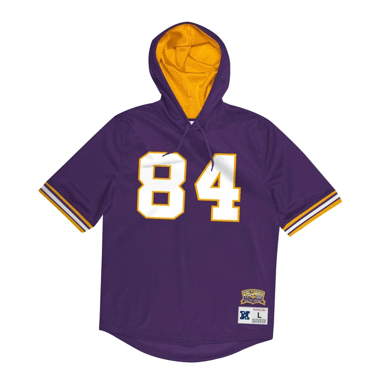 Men's NFL N & N Mesh Ss Hoodie Vikings 2000 Randy Moss