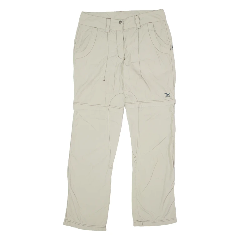 SALEWA Outdoor 2 in 1 Womens Trousers Beige Slim Straight W34 L30