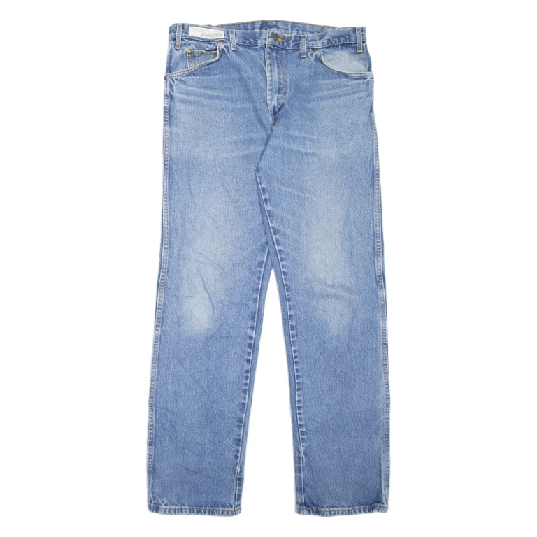 DICKIES Workwear Mens Jeans Blue Regular Straight Stone Wash W36 L34