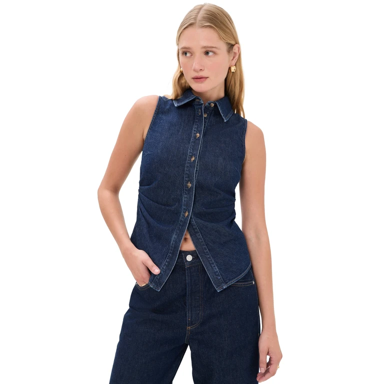 Tanya Taylor Hanelle Top Classic Indigo Blue 6