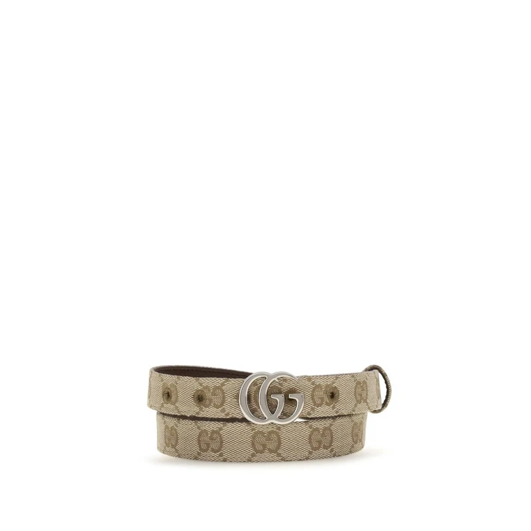 Gucci Beige Fabric Thin Belt - Women