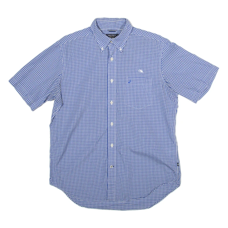 NAUTICA Classic Fit Mens Shirt Blue Gingham M