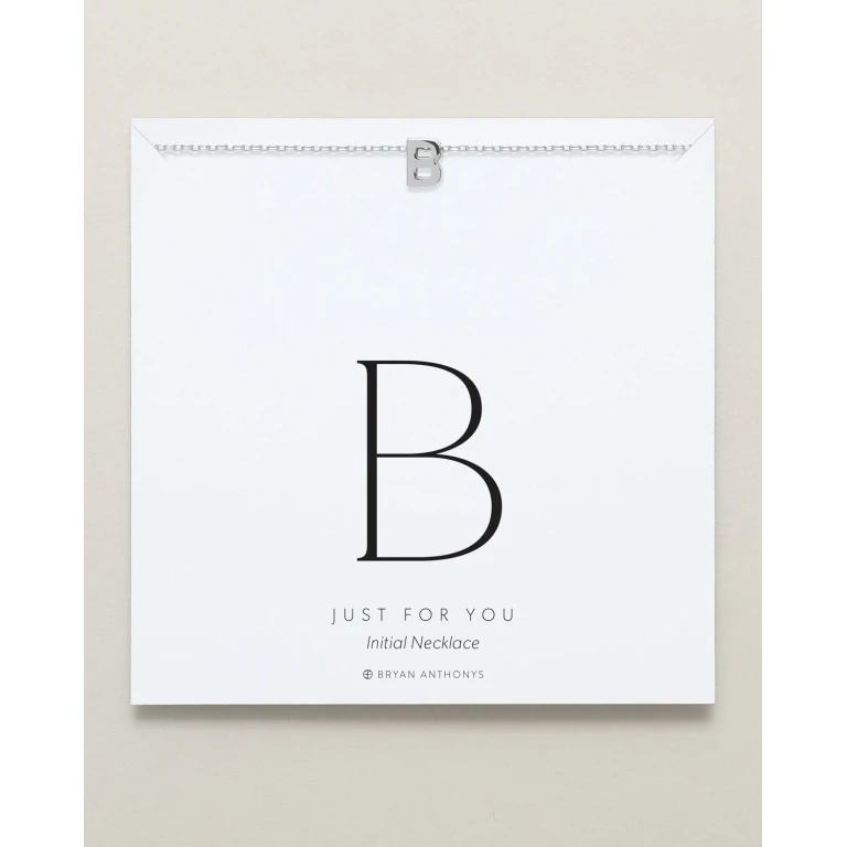 Just For You Initial Necklace - B