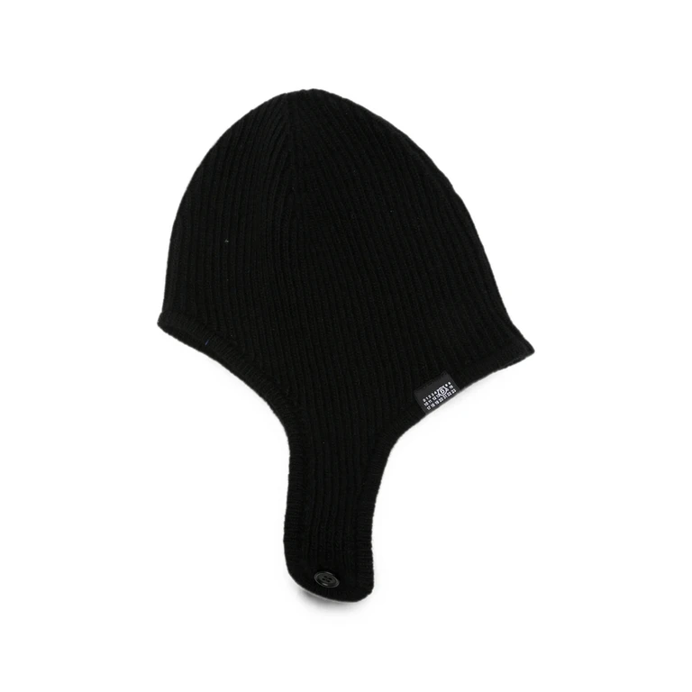 Ribbed-knit Ear-flap Hat