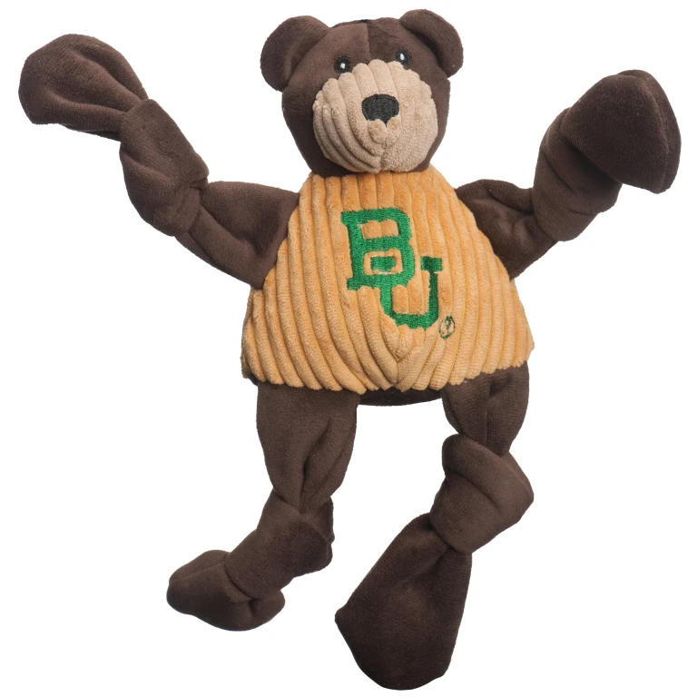 NCAA Baylor University, Bruiser the Bear Knottie Plush Dog Toy