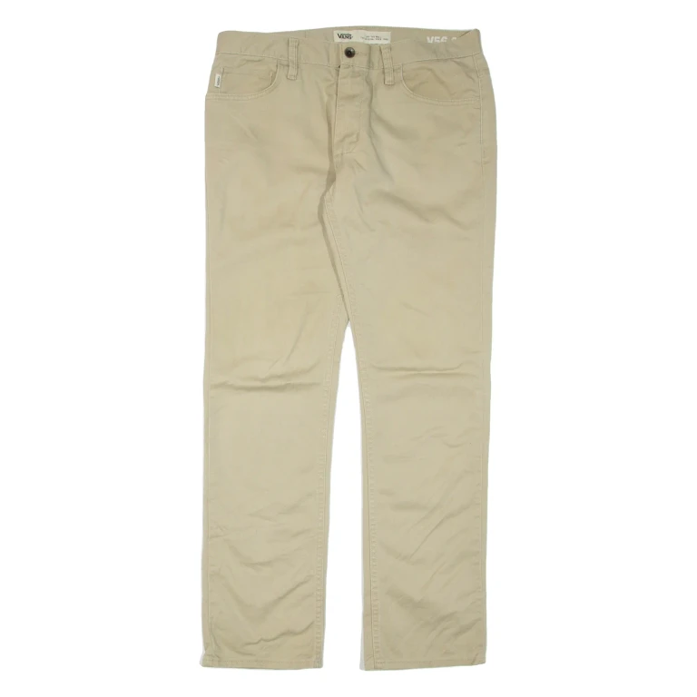 VANS Womens Trousers Beige Regular Straight W32 L32
