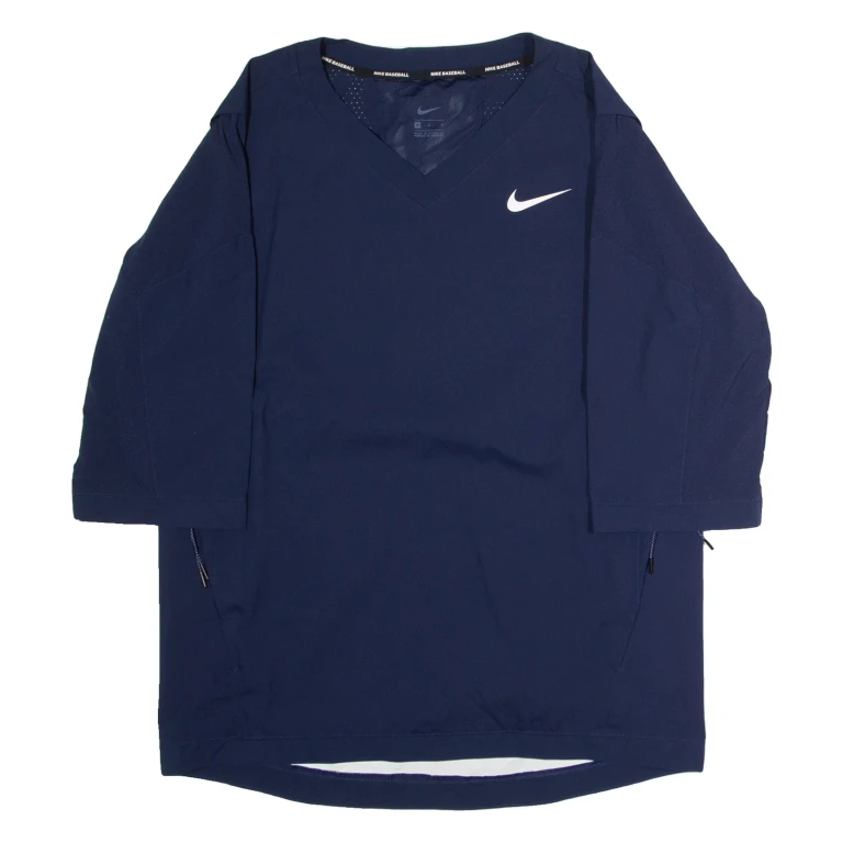 NIKE Baseball Mens Pullover Jacket Blue M