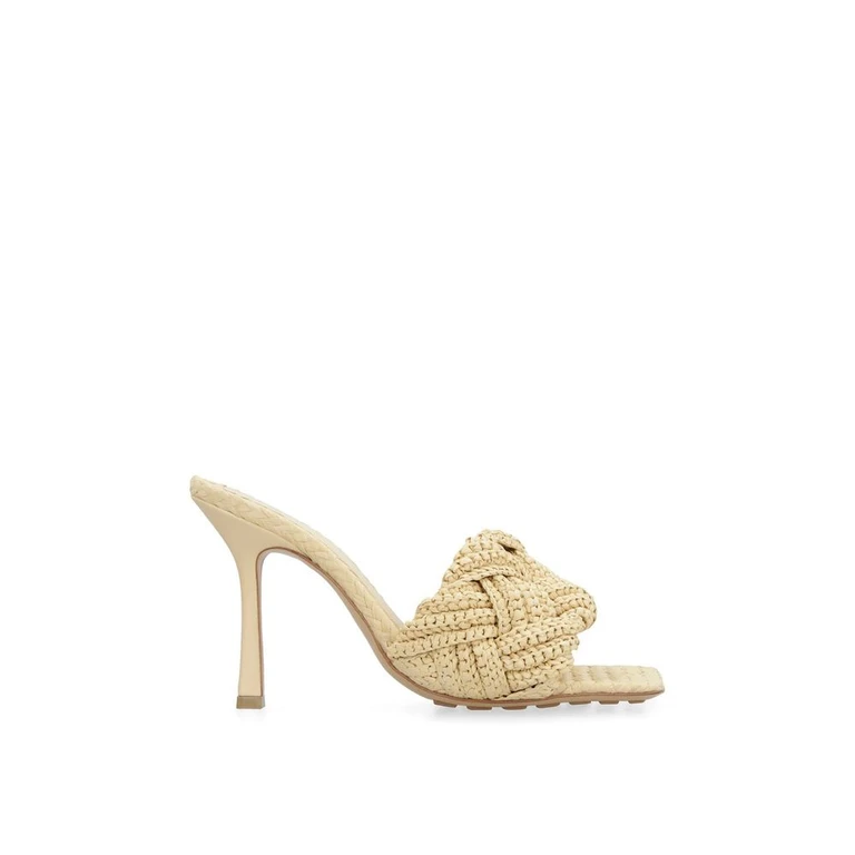 Bottega Veneta Beige Raffia Mules - Women