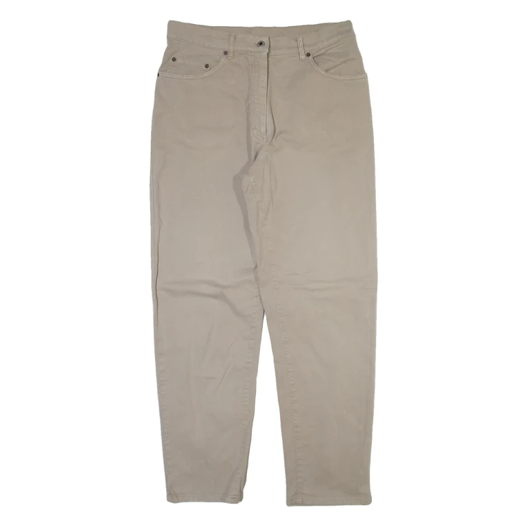 BLUE WILLIS Womens Trousers Beige Regular Tapered W32 L29