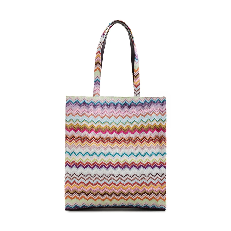 Missoni Raschel Shopping Bag Zig Zag Metallic Multicolor One Size
