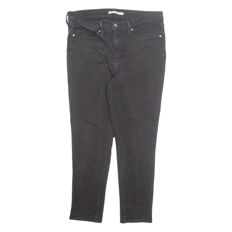 LEVI'S Womens Jeans Black Regular Straight W31 L27