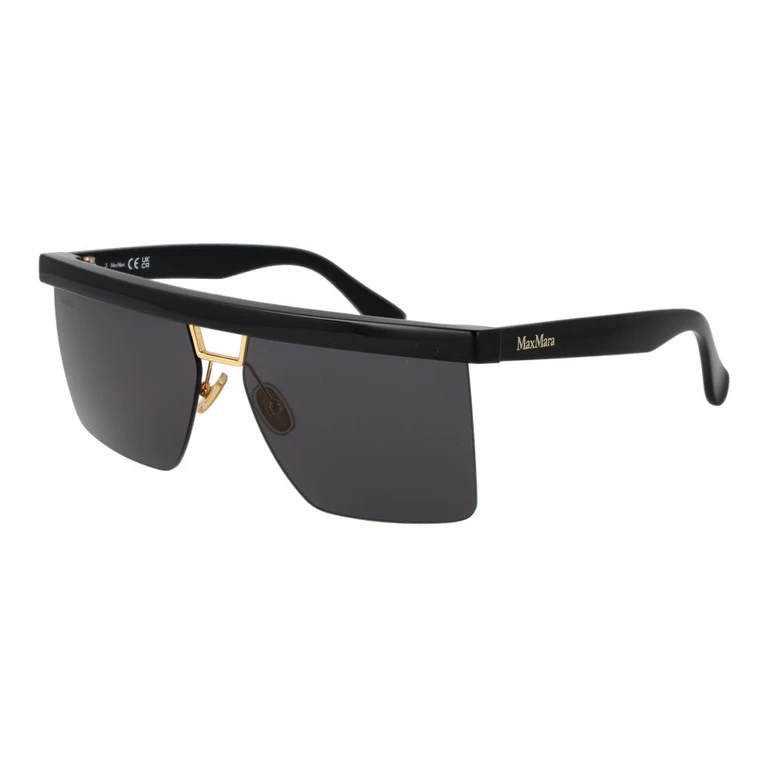 Max Mara Black Stainless Steel Sunglasses - Women