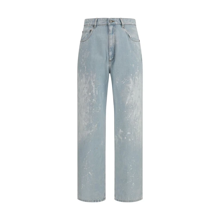MM6 Maison Margiela Blue Cotton Straight-Leg Jeans Clothing - Men