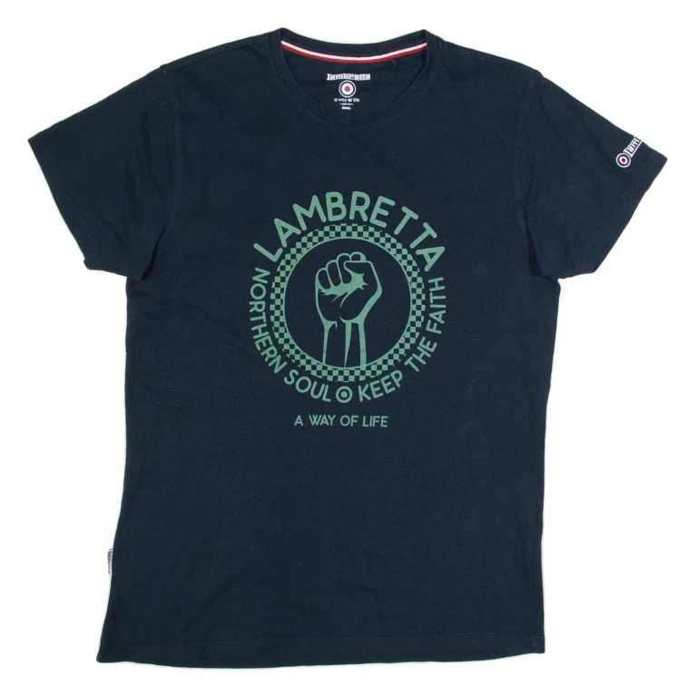LAMBRETTA Mens T-Shirt Blue S