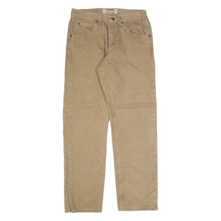 WRANGLER Workwear Mens Trousers Brown Regular Straight W29 L30