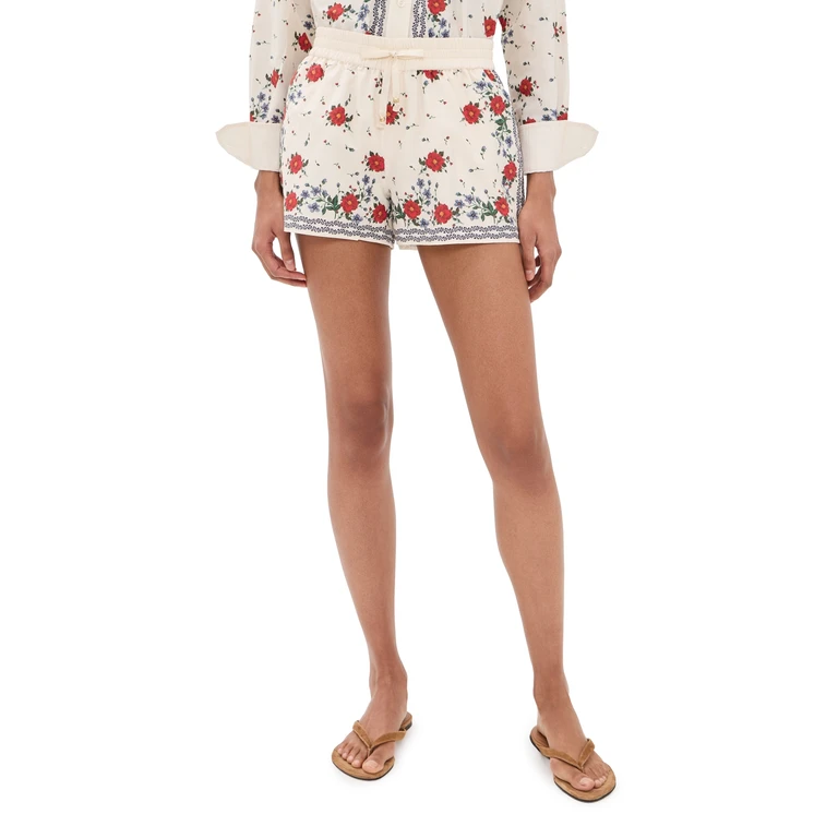 CAMI NYC Oslo Silk Cotton Shorts Heirloom Bandana XL