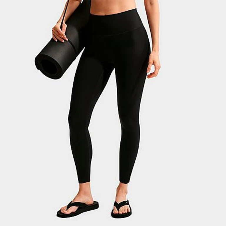 Nike Women's Zenvy Seamless Front High-Waisted 7/8 Leggings in Black/Cool Grey Size: XXS