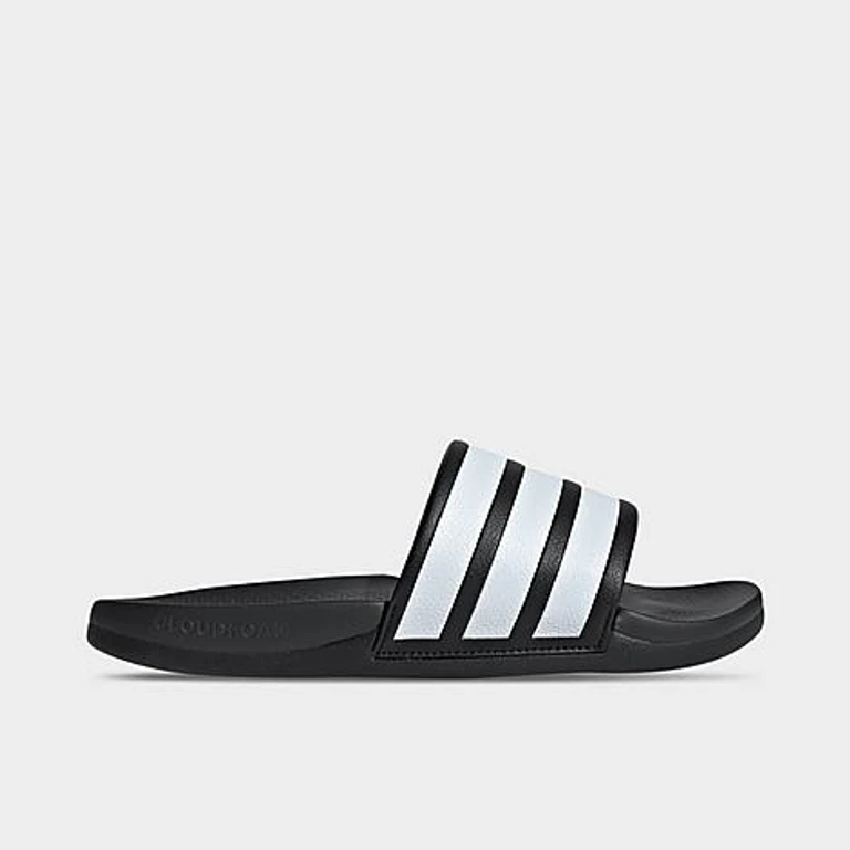 adidas Women's Adilette Comfort 2.0 Slide Sandals in Core Black/Cloud White/Carbon Size: 4.0