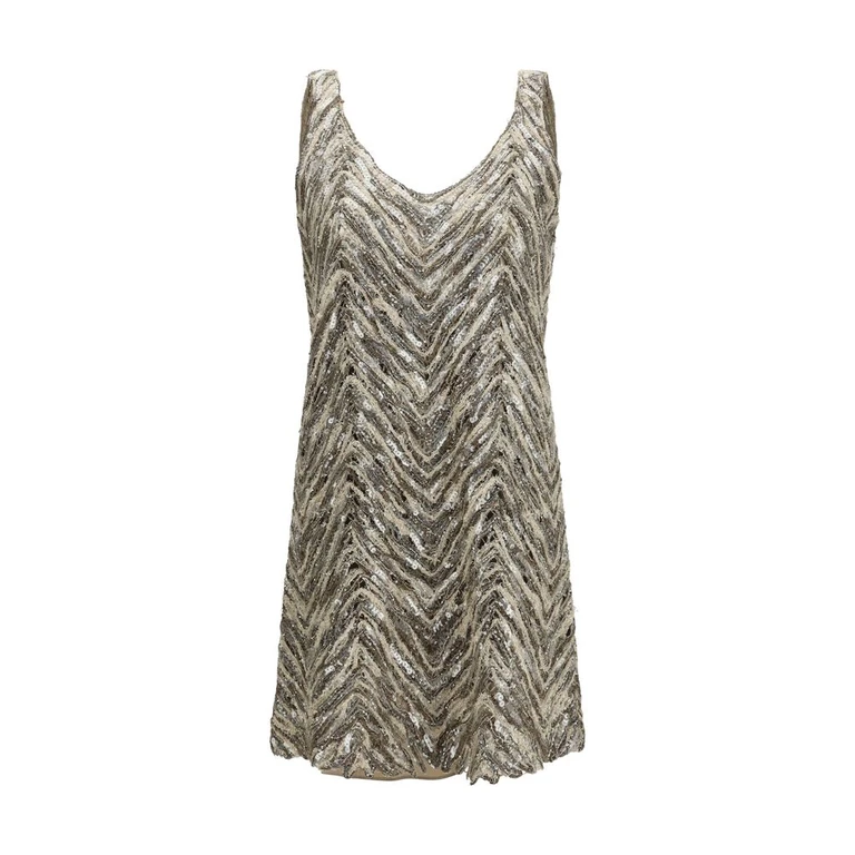 Brunello Cucinelli Beige Paper Cocktail Dress - Women