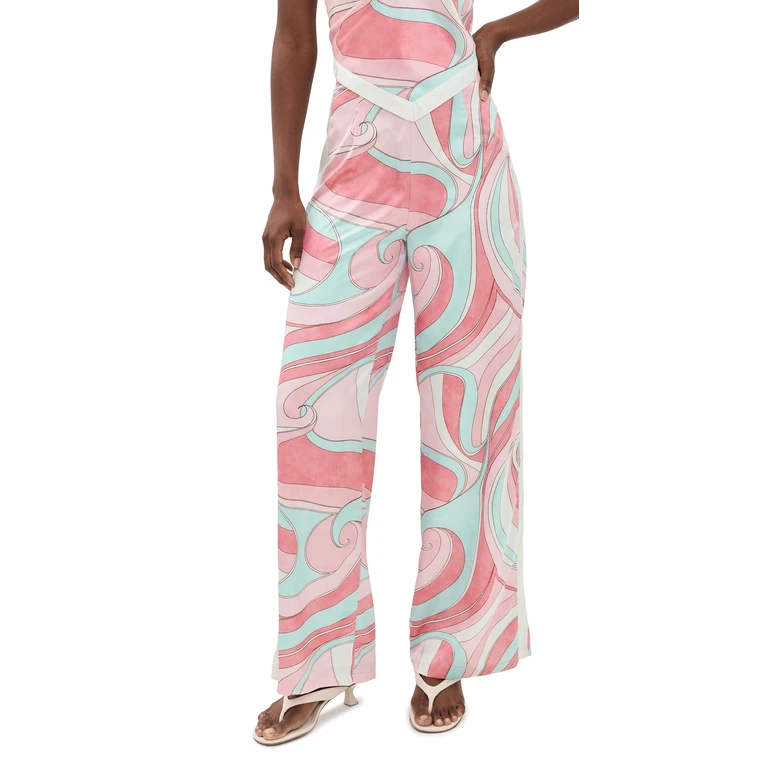 Runaway the Label Milani Relaxed Satin Pants Camino Pink XS