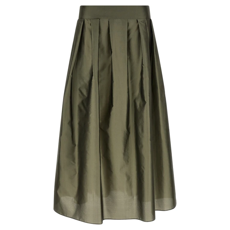 Bicolor Polyester Mini Skirt - Women