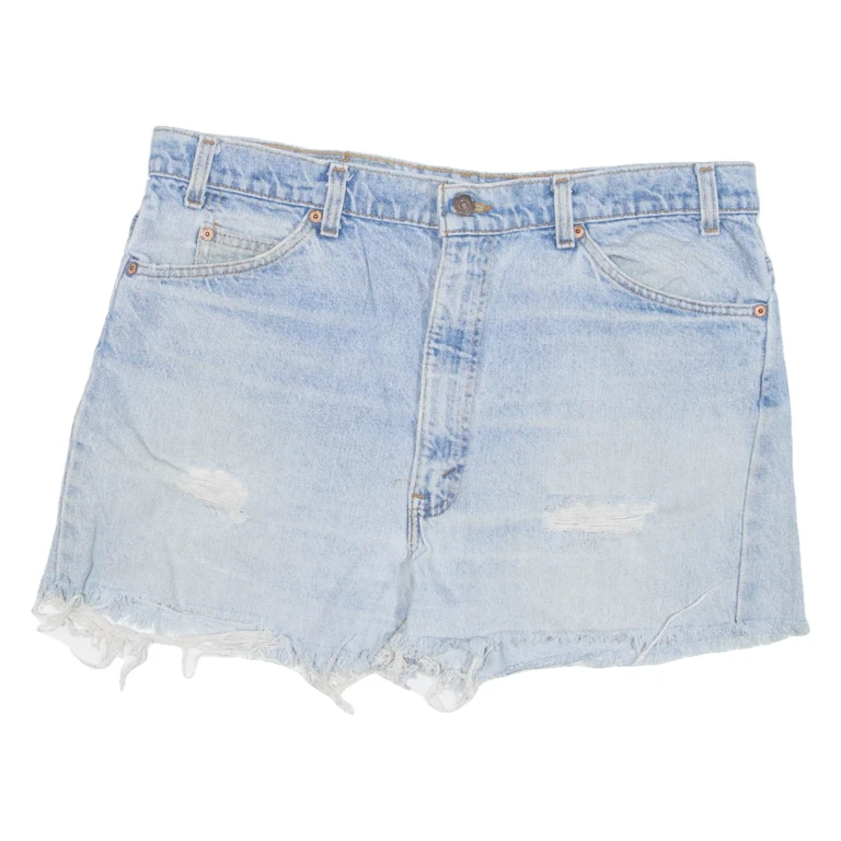 LEVI'S Womens Denim Shorts Blue 2XL W40