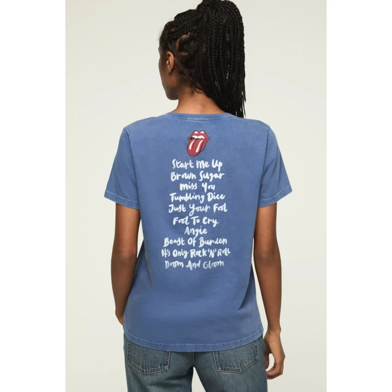 Women's Rolling Stones Patch Classic Crew - True Navy
