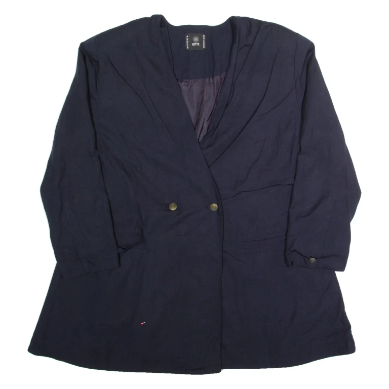 BITTE Womens Blazer Jacket Blue L
