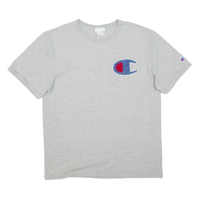 CHAMPION Mens T-Shirt Grey M