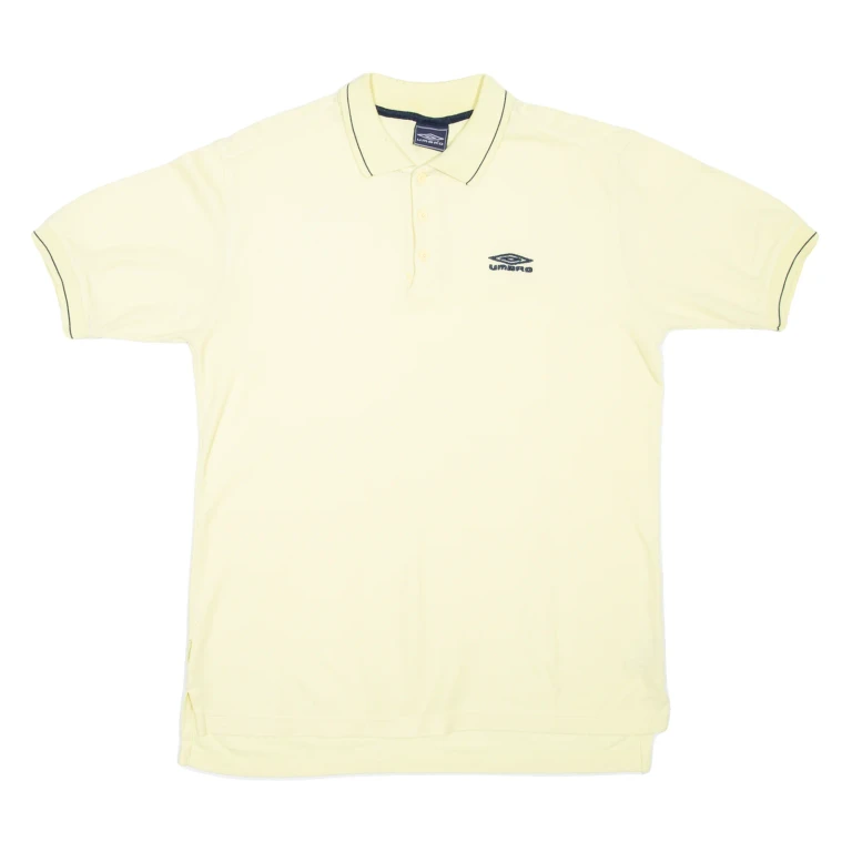 UMBRO Mens Polo Shirt Yellow M
