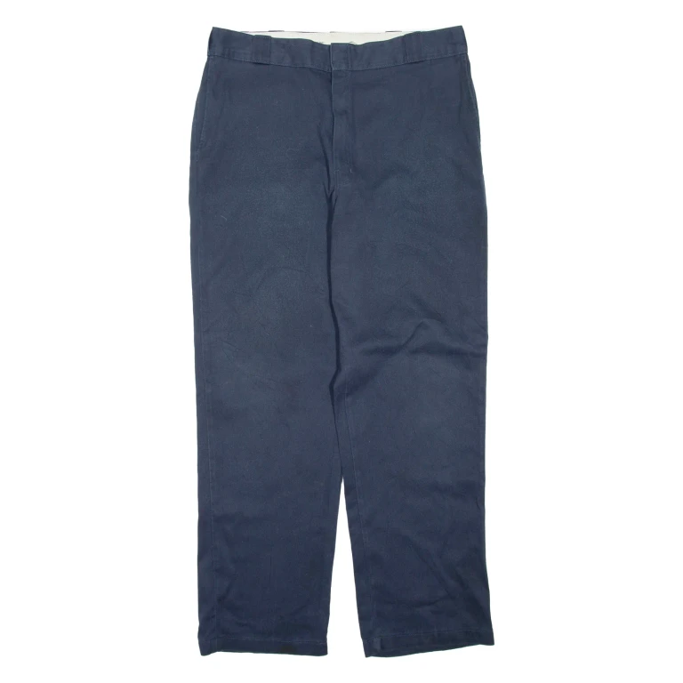 DICKIES Mens Trousers Blue Regular Straight W38 L34