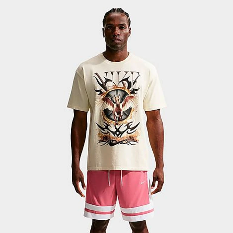 Nike Men's Wings Graphic Basketball T-Shirt in Coconut Milk Size: Small