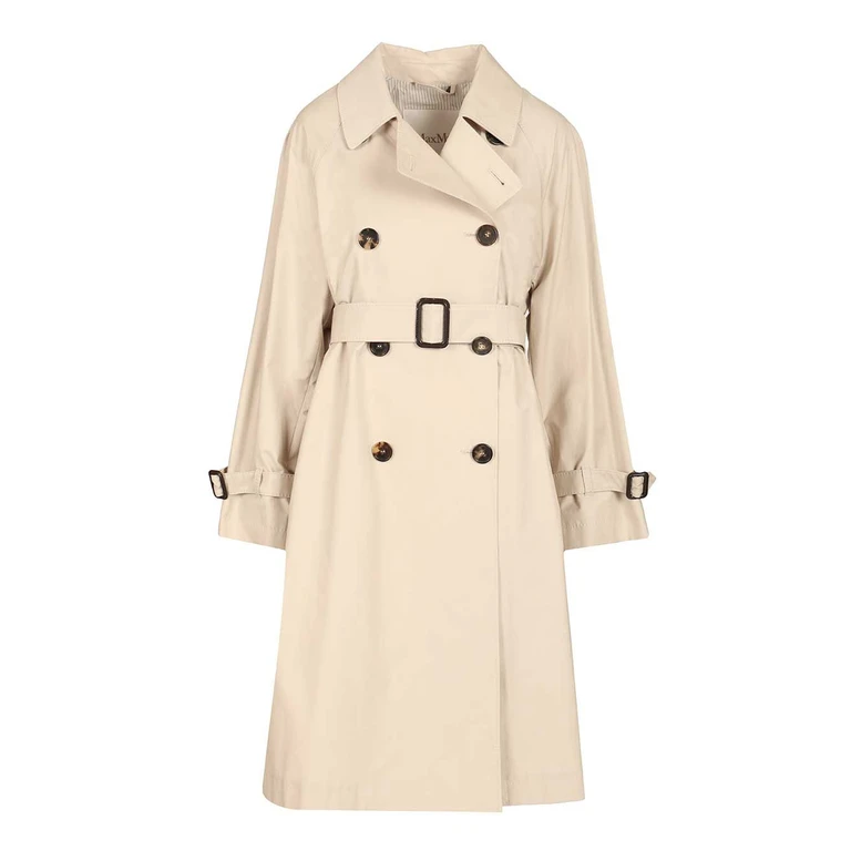 Max Mara The Cube Citrench Trench Beige Cotton Coat - Women