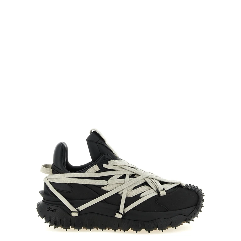 Black Cowhide Athletic Sneakers - Men
