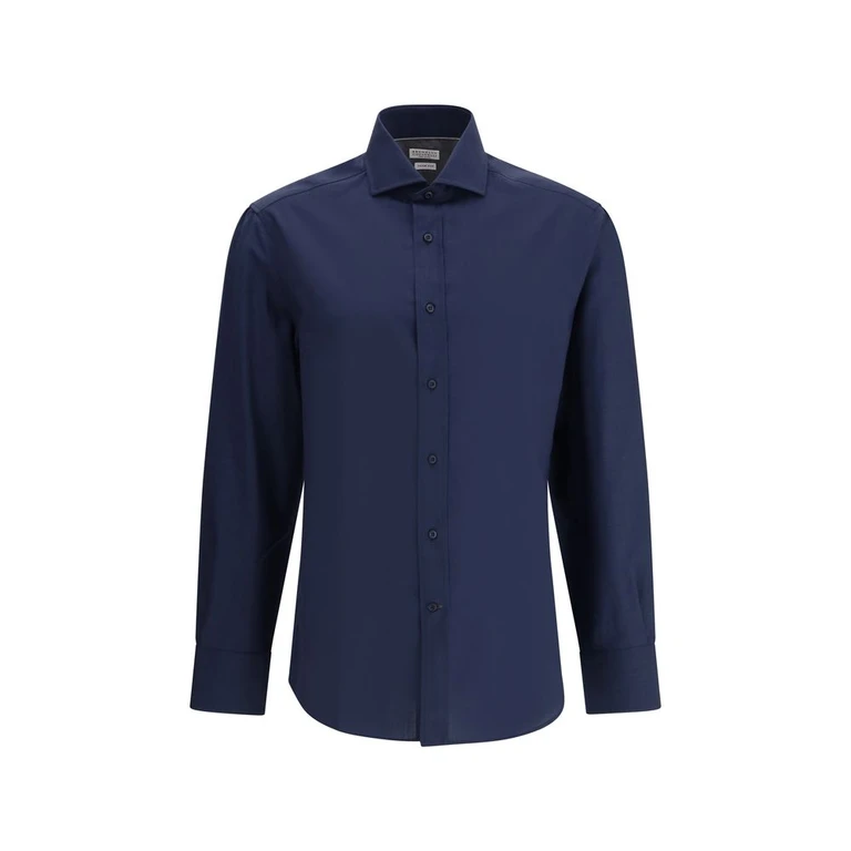 Brunello Cucinelli Blue Cotton Shirt - Men
