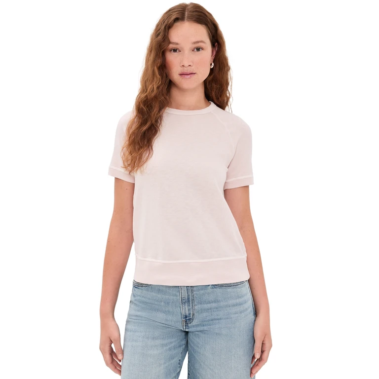 Vintage Cotton French Terry Sweat Top Rose Quartz 2