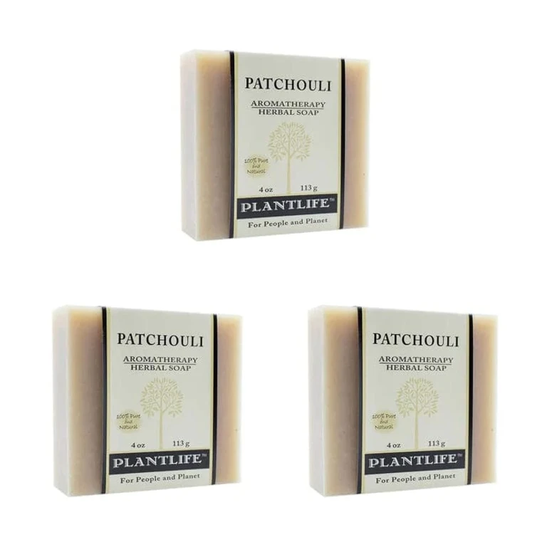 Patchouli 3-pack Bar Soap - Moisturizing and Soothing Soap for Your Skin - Hand Crafted Using Plant-Based Ingredients - Made in California 4oz Bar