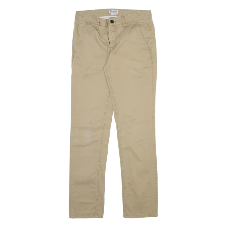 TIMBERLAND Mens Trousers Beige Slim Straight W32 L34