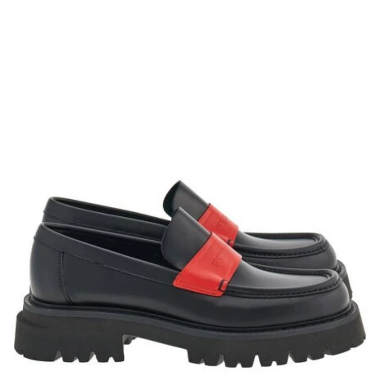Ferragamo Fergal Leather Chunky Loafers, Size 9 E