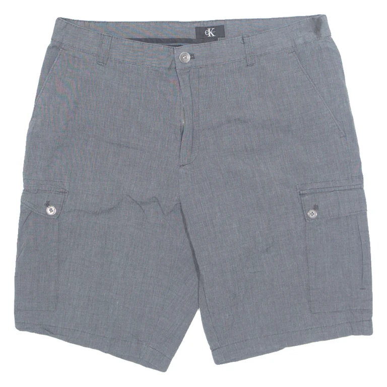 CALVIN KLEIN Mens Cargo Shorts Grey L W36