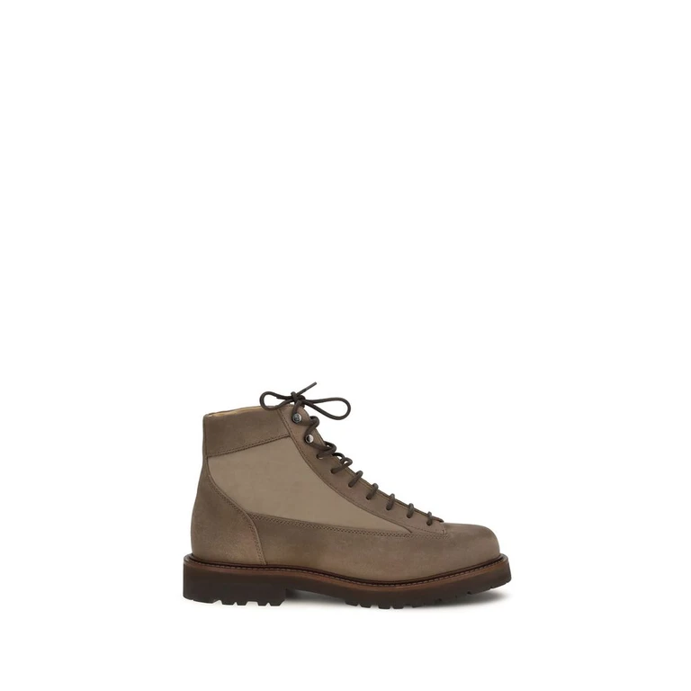 Brown Calf Leather Bos Taurus Lace-Up Boots - Men