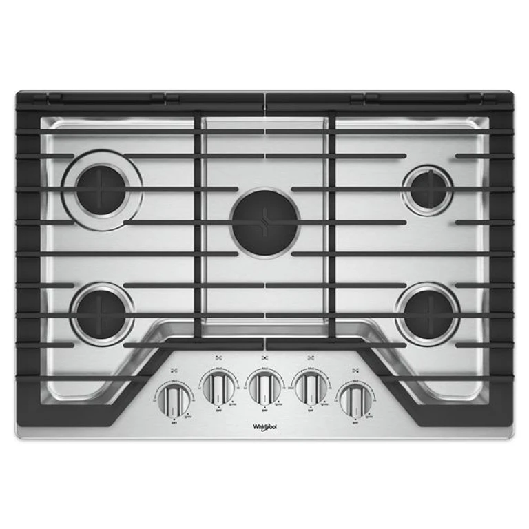 30 in. Gas Cooktop with EZ-2-Lift Hinged Cast-Iron Grates in Stainless Steel